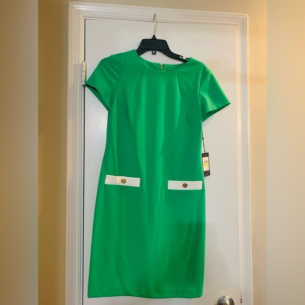New Tommy Hilfiger Green Sheath Dress size 4